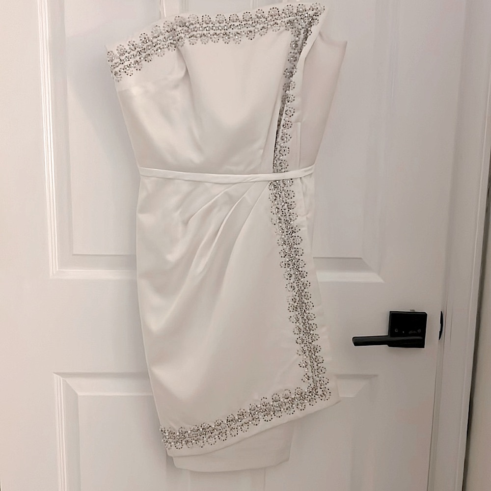 Eliza J Sleeveless White Dress